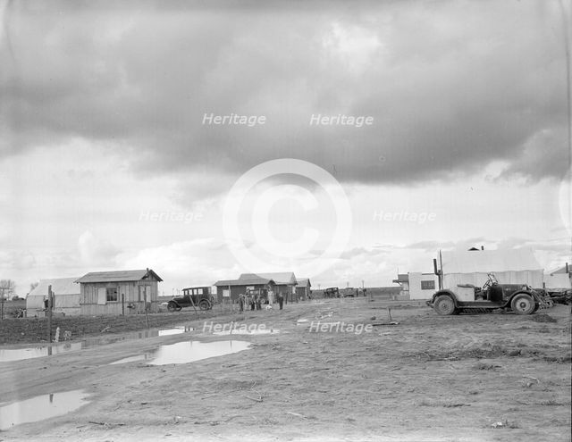 Street and homes in "Little Oklahoma", California, 1936. Creator: Dorothea Lange.