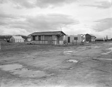 Street and homes in "Little Oklahoma", California, 1936. Creator: Dorothea Lange