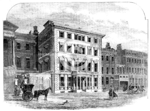 Street architecture - Baron Rothschild's new mansion, Piccadilly, 1862. Creator: Unknown.