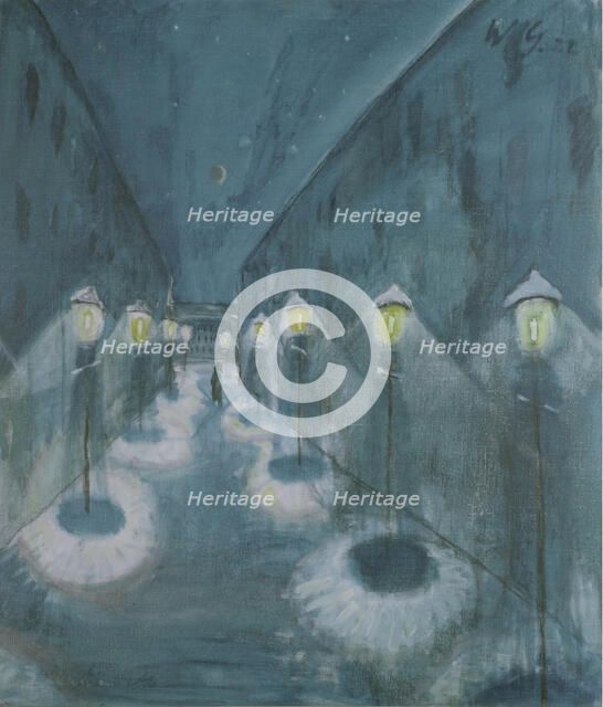 Street by Night, 1922. Creator: Gramatté, Walter (1897-1929).