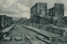 Street between ruins, Pompeii, Italy, 1927. Creator: Eugen Poppel