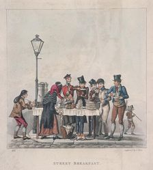 Street Breakfast London, 1825. Artist: G Hunt