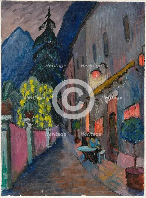 Street café. Creator: Werefkin, Marianne, von (1860-1938).