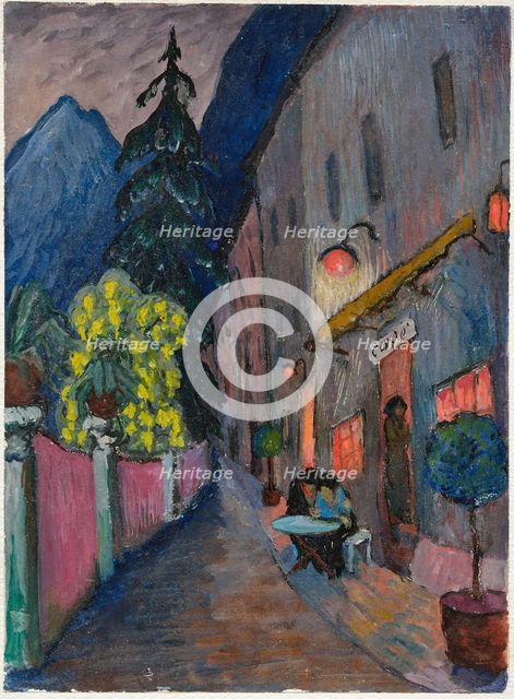 Street café. Creator: Werefkin, Marianne, von (1860-1938).