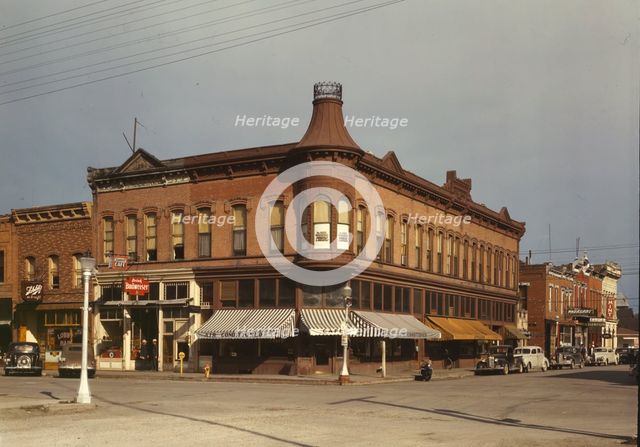 Street corner, Dillon, Mont., 1942. Creator: Russell Lee.