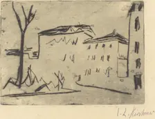 Street Corner in Dresden (Strassenecke Dresden), 1909. Creator: Ernst Kirchner