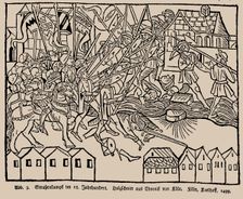 Street fighting in the 15th century. From the Cologne Chronicle by Johann Koelhoff , 1499