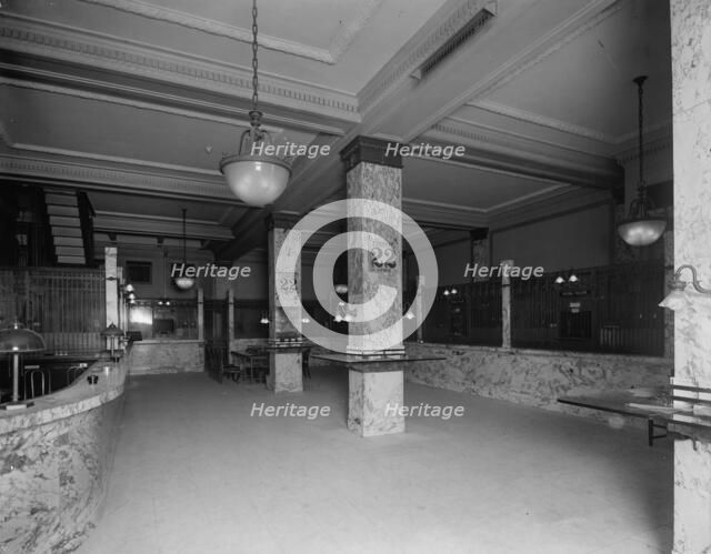 Street floor, Temple Place branch, Old Colony Trust Company, Boston, Mass., 1913 April. Creator: Unknown.