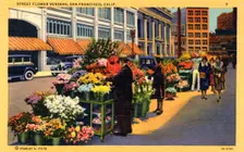 Street flower vendors, San Francisco, California, USA, 1932