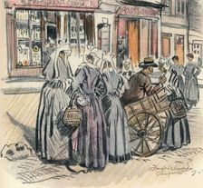 Street Gossip, Quimperle 1915. Artist: William Douglas Almond