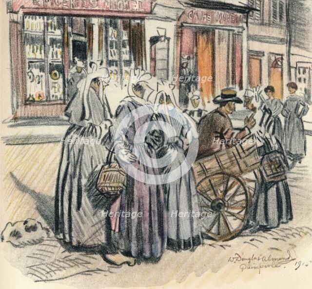 'Street Gossip, Quimperle', 1915. Artist: William Douglas Almond.