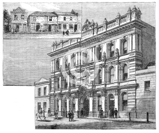 Street improvements at Port Elizabeth, South Africa: the old and the new, 1881. Creator: Unknown.