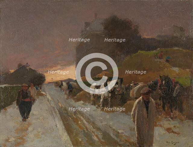 Street in Montmartre, Paris, in the Winter, 1885-1931. Creator: Willem de Zwart.