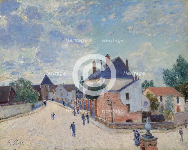 Street in Moret, c. 1890. Creator: Alfred Sisley.