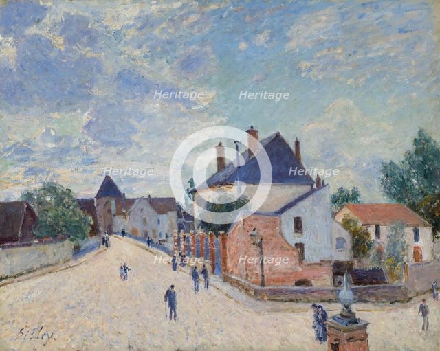 Street in Moret, c. 1890. Creator: Alfred Sisley.