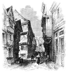 Street in Morlaix, Brittany, 1871. Creator: Unknown