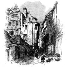 Street in Morlaix, Brittany, 1871. Creator: Unknown