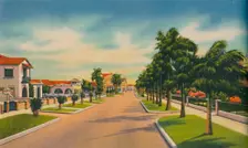 Street in a residential district, Barranquilla c1940s