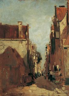 Street in Amsterdam, 1875. Creator: Tina Blau