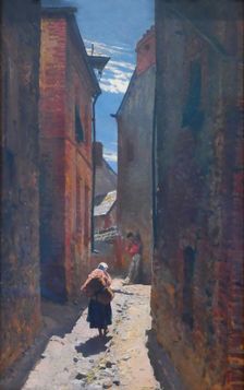 Street in an Old Town, 1873. Creator: Alphonse de Neuville