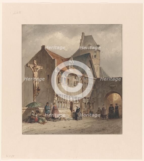 Street in Antwerp, 1833-1892. Creator: Jan Gerard Smits.