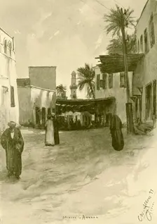 Street in Aswan, Egypt, 1898. Creator: Christian Wilhelm Allers