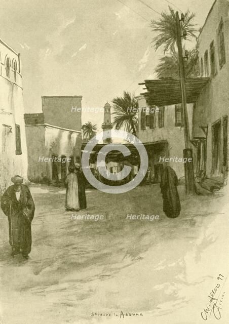 Street in Aswan, Egypt, 1898. Creator: Christian Wilhelm Allers.