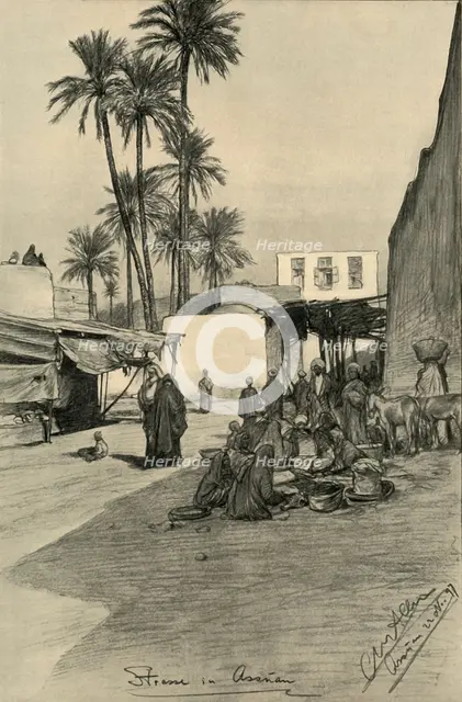 Street in Aswan, Egypt, 1898. Creator: Christian Wilhelm Allers.