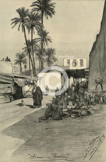 Street in Aswan, Egypt, 1898. Creator: Christian Wilhelm Allers.