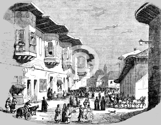 'Street in Bucharest; Wallachia', 1854. Creator: Unknown.