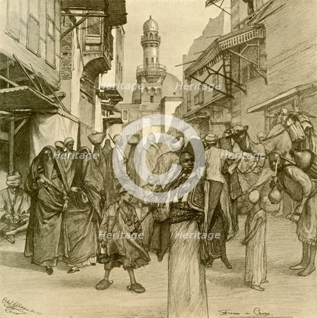 Street in Cairo, 1898. Creator: Christian Wilhelm Allers.