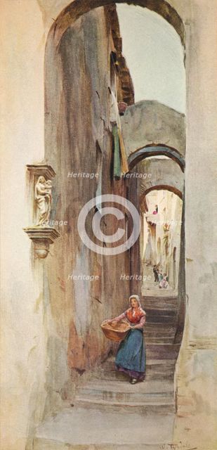 'Street in Cervo San Bartolommeo', c1910, (1912). Artist: Walter Frederick Roofe Tyndale.