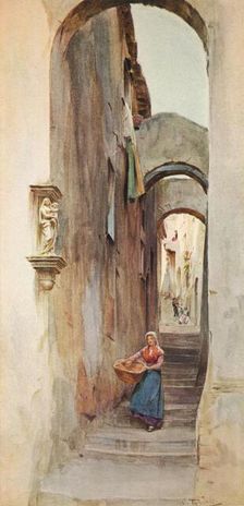 Street in Cervo San Bartolommeo c1910, (1912). Artist: Walter Frederick Roofe Tyndale