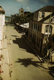 Street in Christiansted, Saint Croix, Virgin Islands, 1941. Creator: Jack Delano