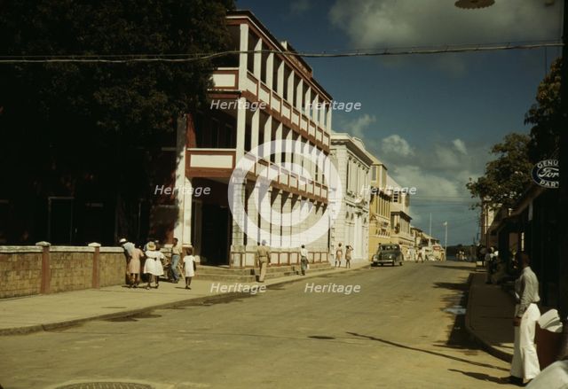 Street in Christiansted, St. Croix, Virgin Islands, 1941. Creator: Jack Delano.