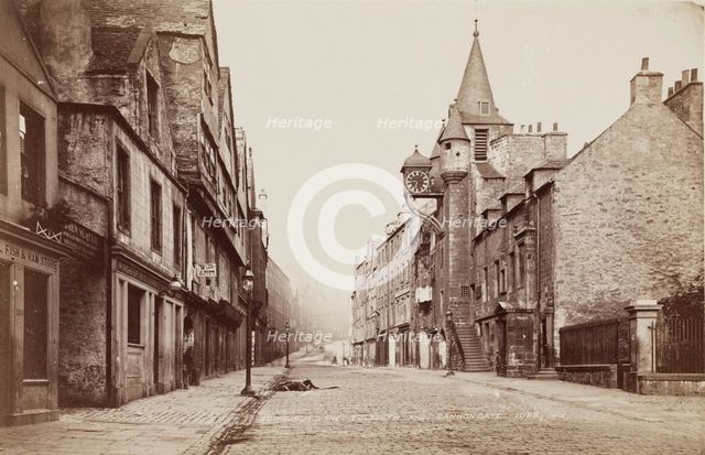 Street in Edinburgh, between 1870 and 1880. Creator: James Valentine.