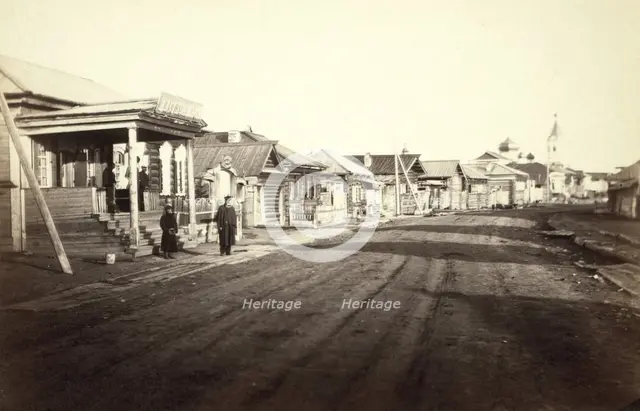 Street in Irkutsk, between 1885 and 1886. Creator: Unknown.