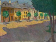 Street in Kezmarok, 1911. Creator: Konstantín Kövári-Kacmarik