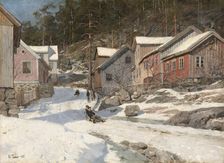Street in Kragero, 1882. Creator: Frits Thaulow