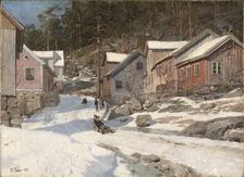Street in Kragerø, 1882. Creator: Thaulov, Fritz (1847-1906)
