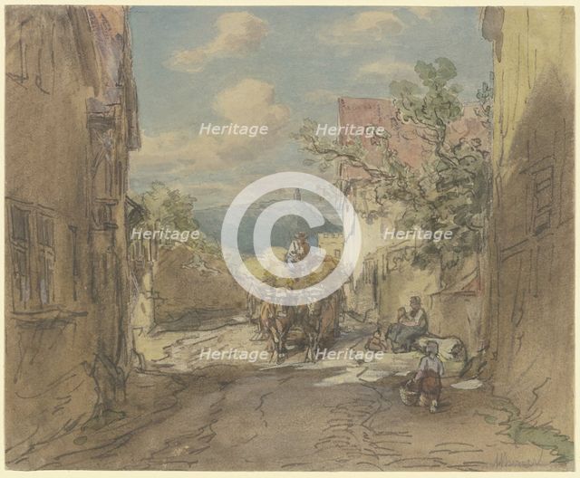 Street in Kronberg,  c1840-1900. Creator: Anton Burger.