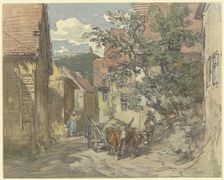 Street in Kronberg, c1840-1900. Creator: Anton Burger