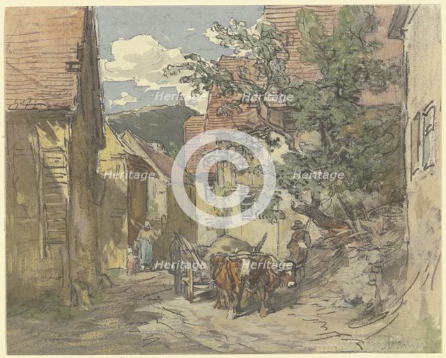 Street in Kronberg, c1840-1900. Creator: Anton Burger.
