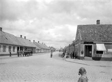 Street in Landskrona, Sweden, c1925