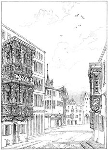Street in St Gall 1835 (1900).Artist: Mr Benson
