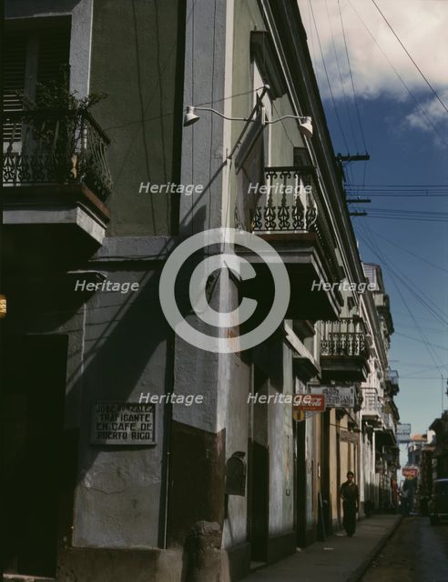 Street in San Juan, Puerto Rico, . Creator: Jack Delano.