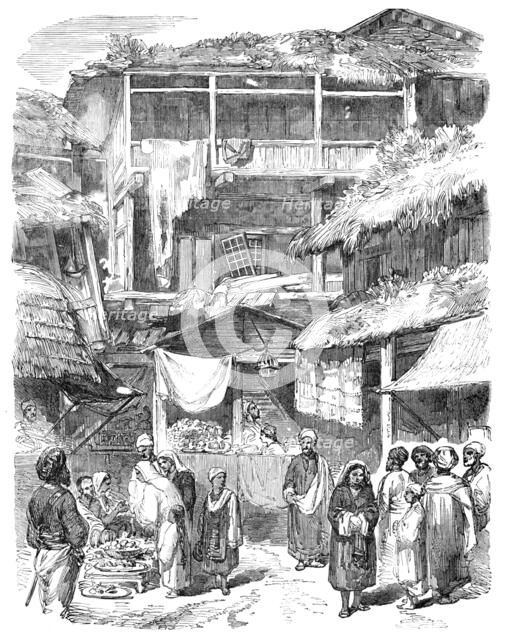 Street in Sirinagur, Cashmere, from a drawing by Mr. W. Carpenter, Jun., 1857. Creator: Unknown.