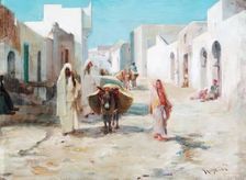 Street In Tangier, 1908. Creator: James Coutts Michie