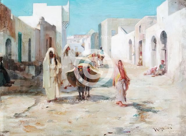 Street In Tangier, 1908. Creator: James Coutts Michie.