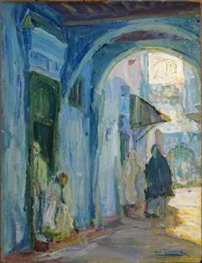 Street in Tangier, ca. 1910. Creator: Henry Ossawa Tanner